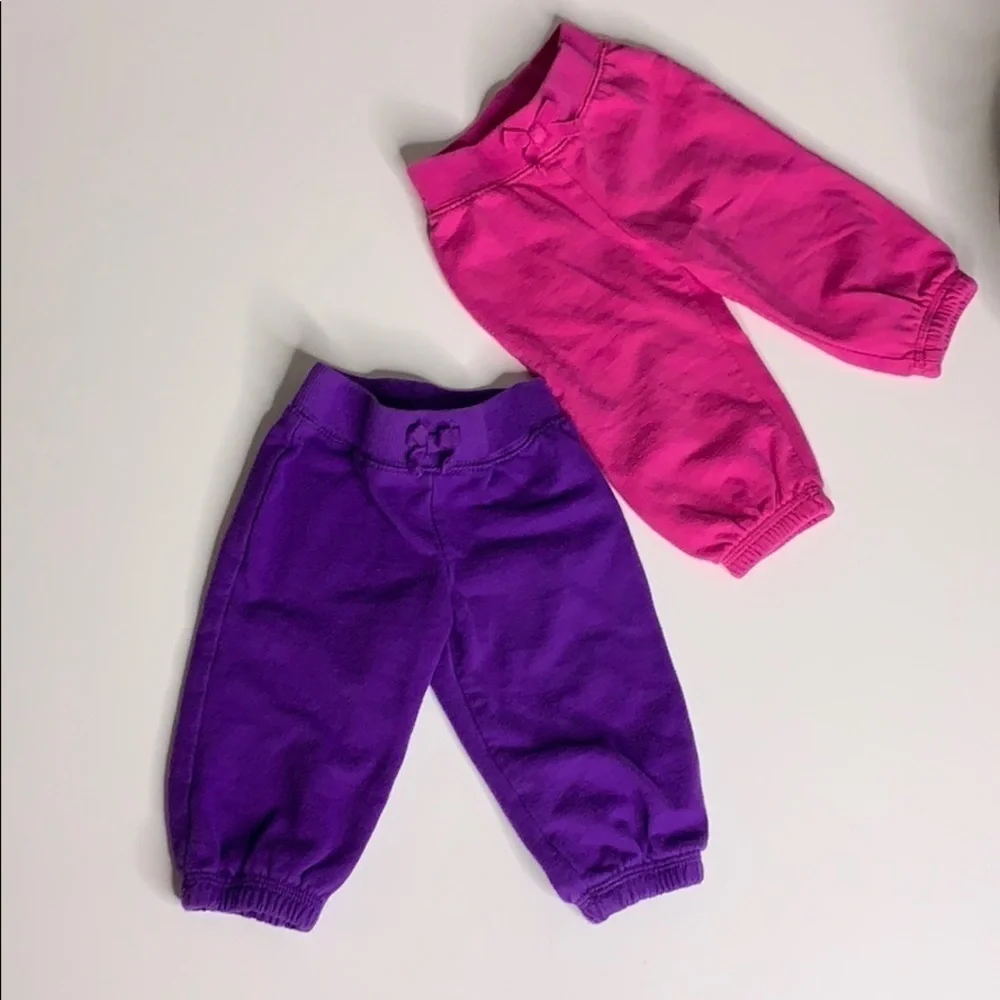 5 Piece Baby Girl Bundle pants onesie top vest 6-9 months infant clothes